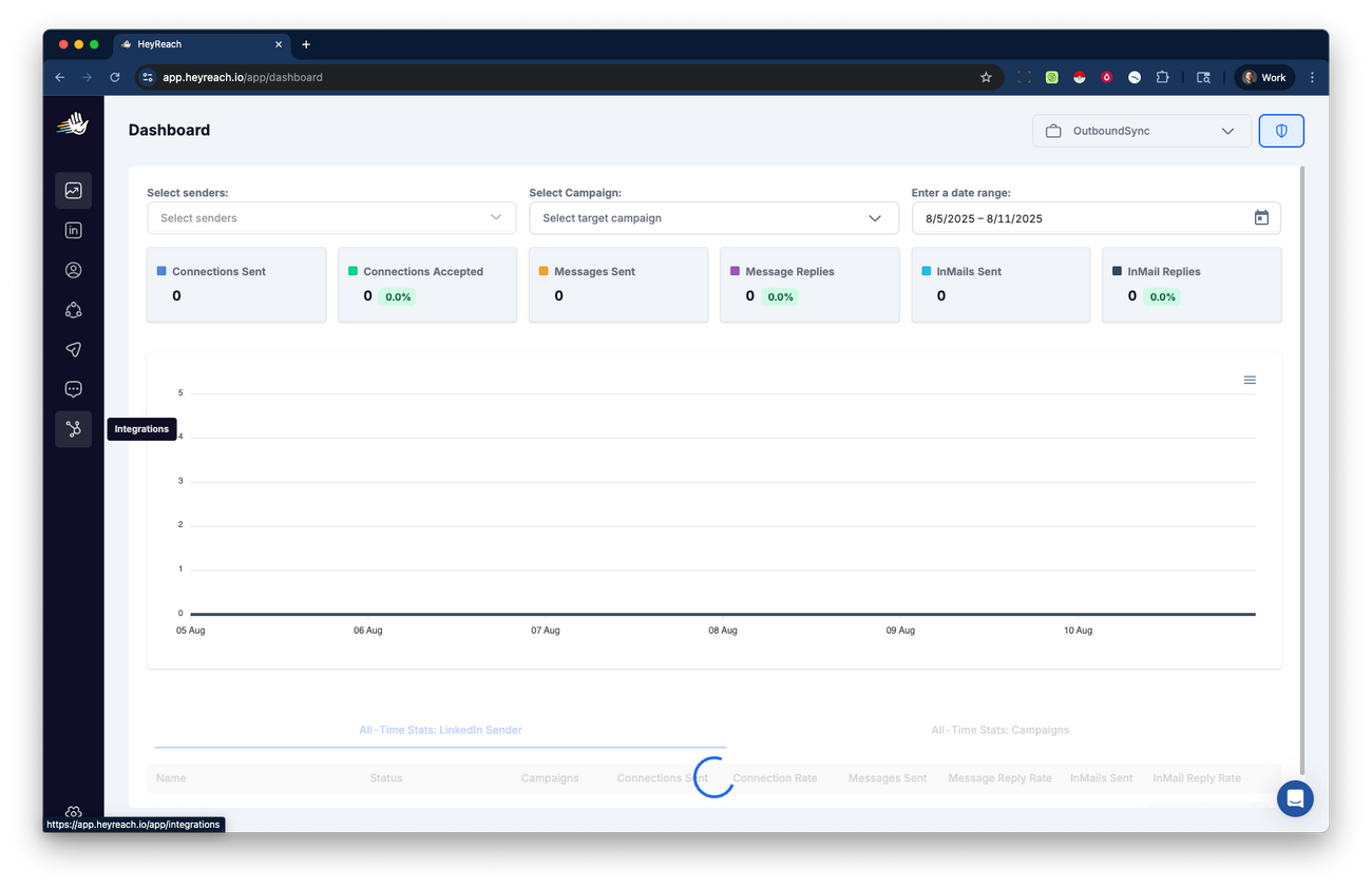 Connect your HeyReach API key