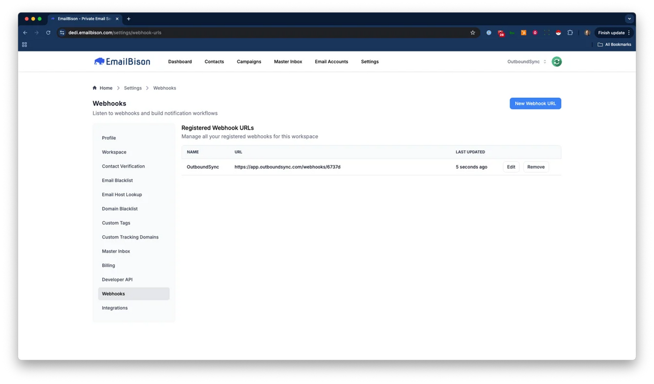 EmailBison webhook guide