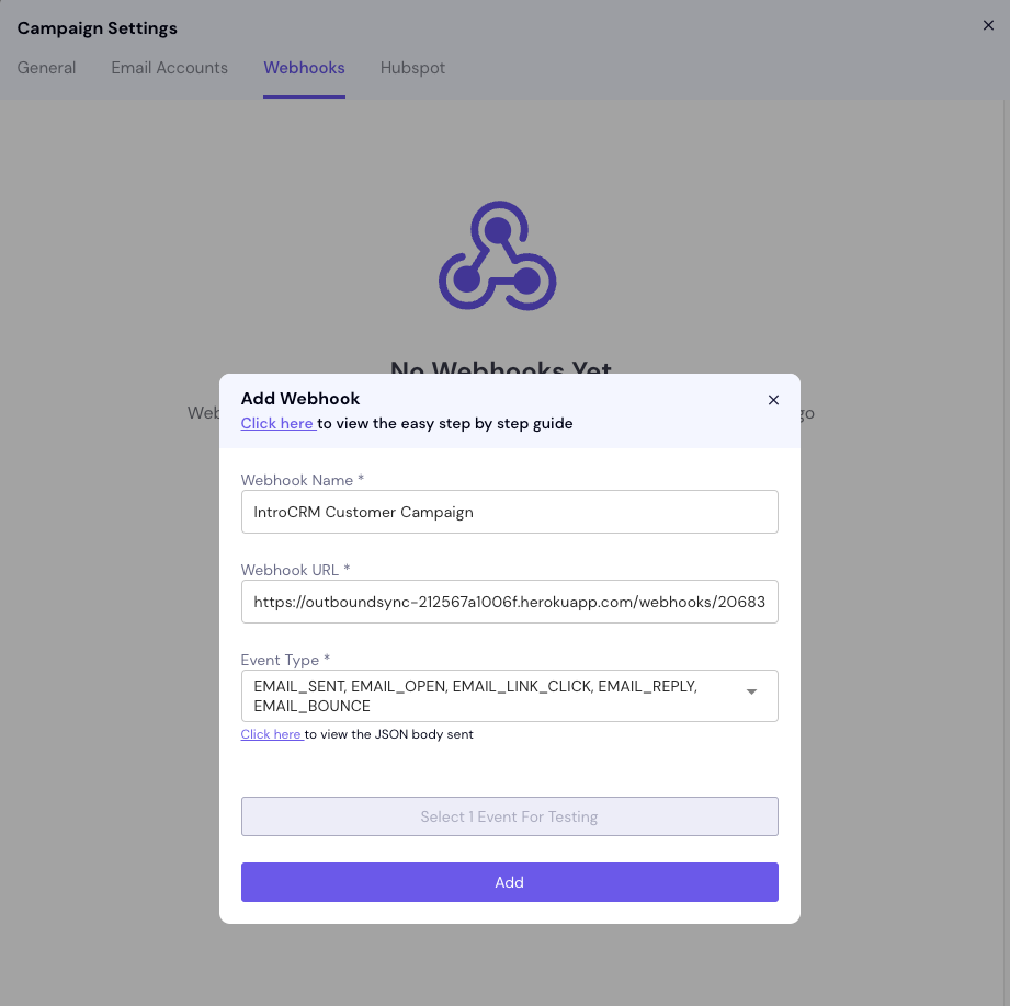 Smartlead webhook guide