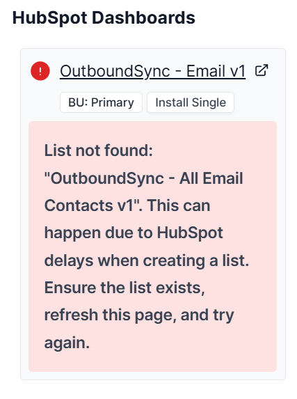 Sidekick List not found error when Install single runs without Lists package dependencies