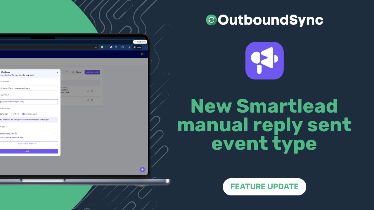 Manual email replies available for Smartlead