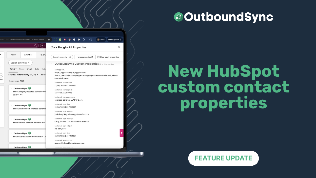 Newly supported HubSpot custom contact properties