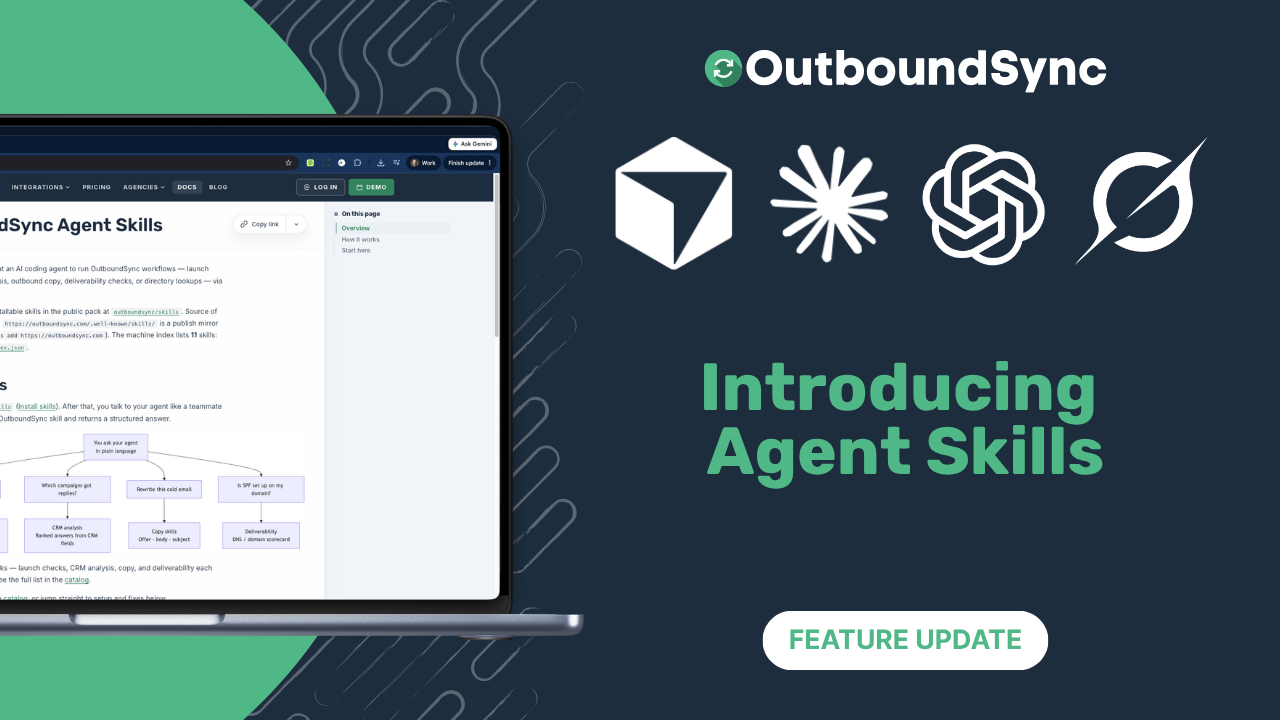 OutboundSync Agent Skills are now available
