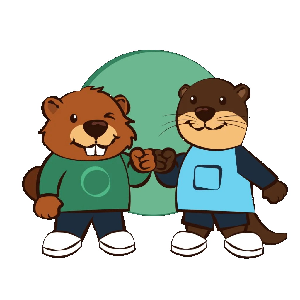 Castor mascot representing agency partners